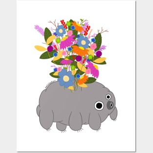 Floral Tardigrade Posters and Art